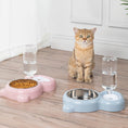 Load image into Gallery viewer, Cat Food and Water Bowl Set with Water Dispenser
