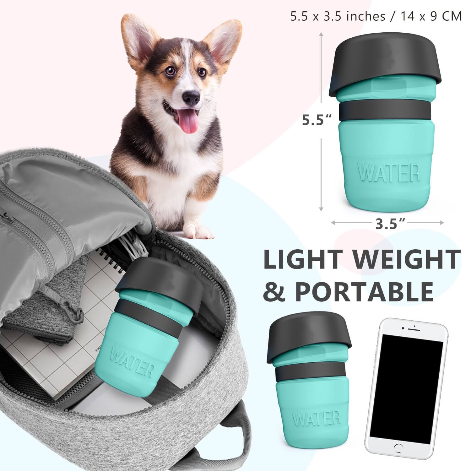 520ML Portable Dog Water Dispenser