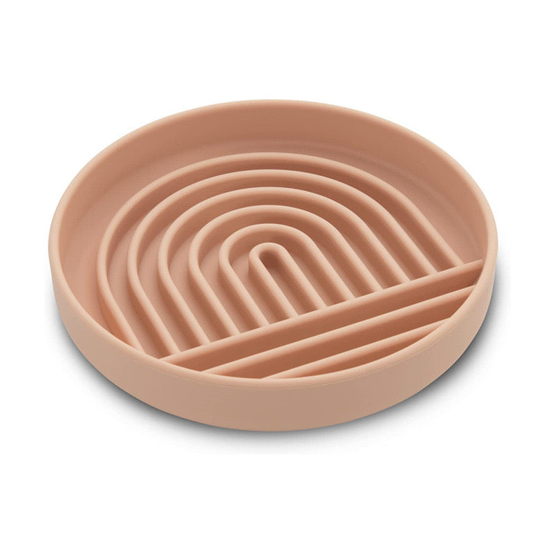 Slow Feeder Dog Bowl & Silicone Pet Food Mat Set