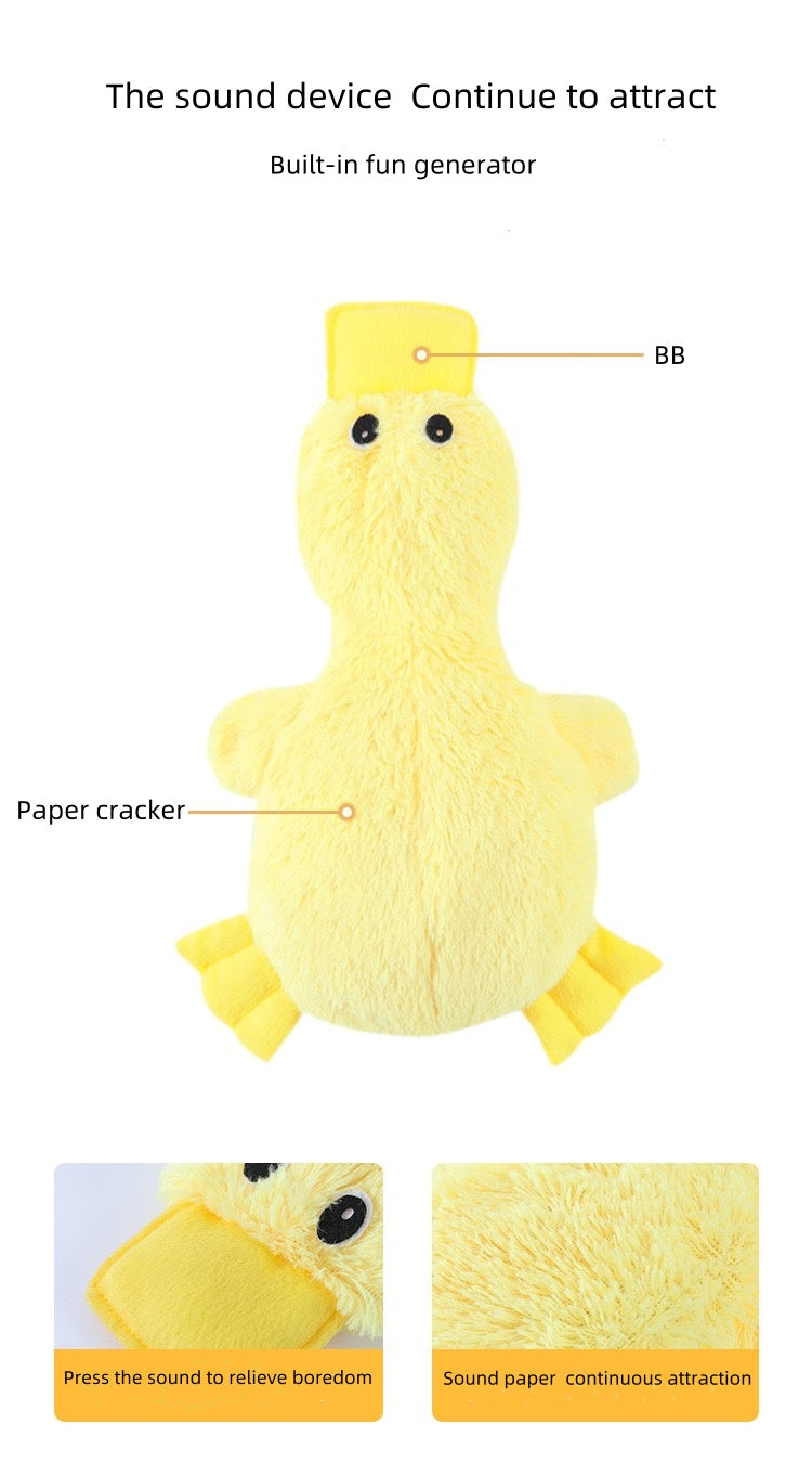 Dog squeak duck without stuffing plush