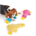 Load image into Gallery viewer, Dog squeak duck without stuffing plush
