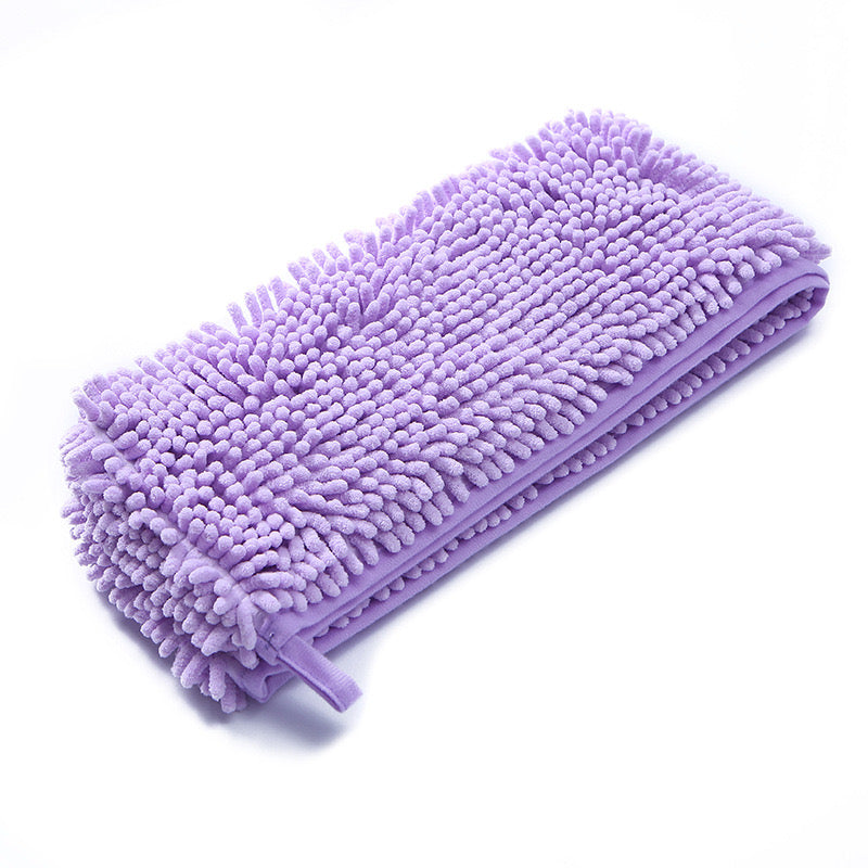 Pet chenille absorbent towel