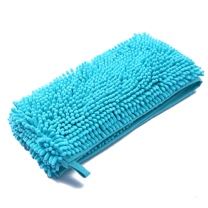 Pet chenille absorbent towel