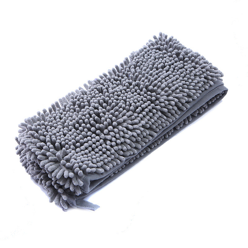 Pet chenille absorbent towel