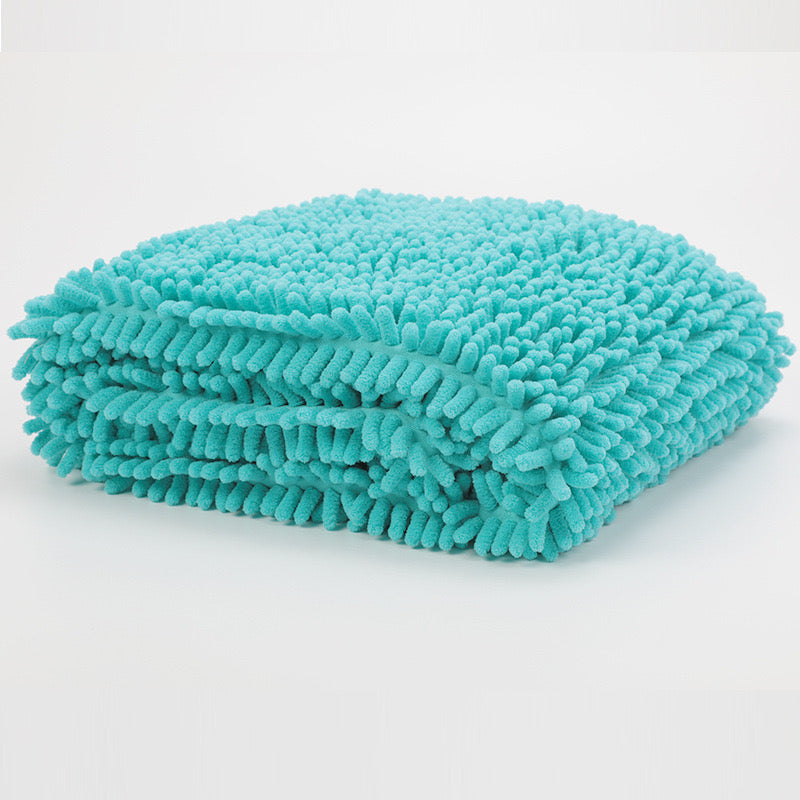 Pet chenille absorbent towel