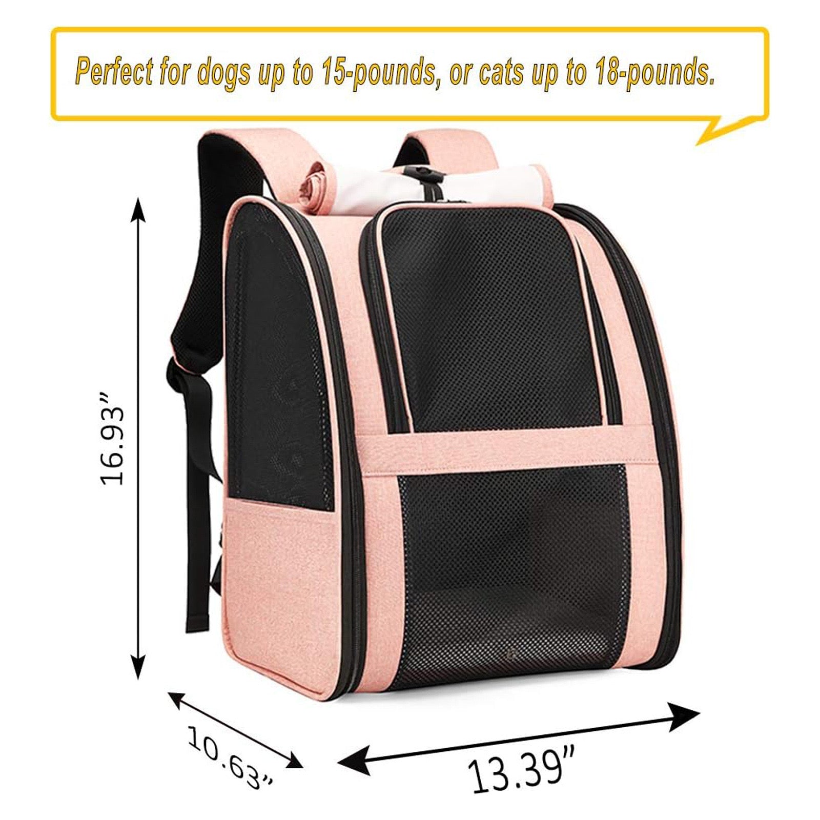 Pet carrier backpack with window blind