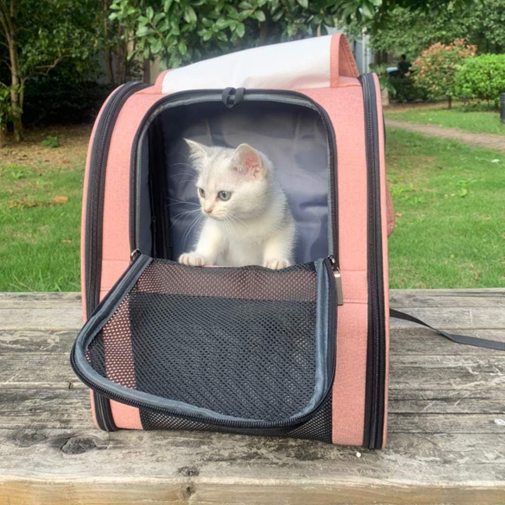 Pet carrier backpack with window blind