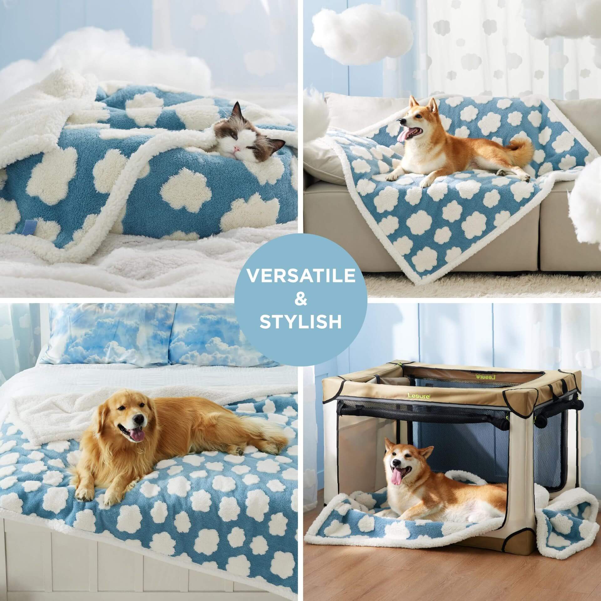 Soft Waterproof Sherpa Fleece Puppy Blanket