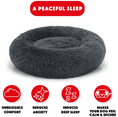 Load image into Gallery viewer, Round deluxe plush dog bed
