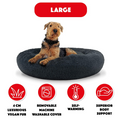 Load image into Gallery viewer, Round deluxe plush dog bed
