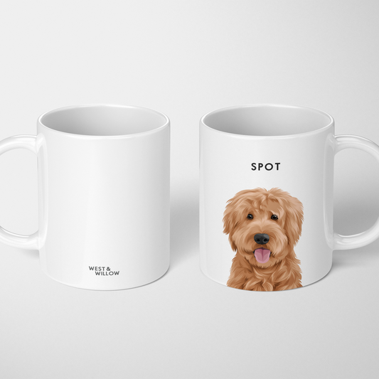 Custom pet portrait mug