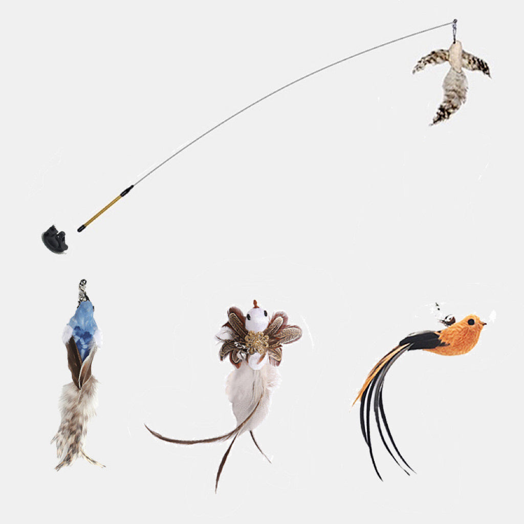 Interactive Bird Simulation Cat Toy Set