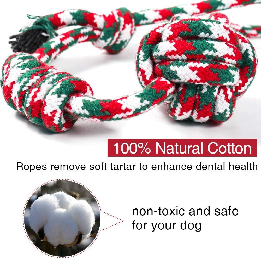 Safe dog chew rope toy set